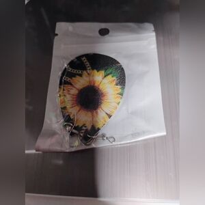 New Sunflower Print Earrings